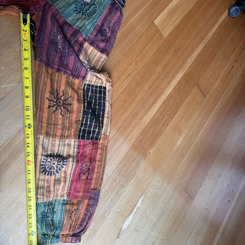 Colorful Patchwork Boho Pants Rising Internationa… - image 5